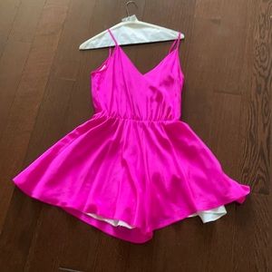 Amanda Uprichard Hot Pink Romper